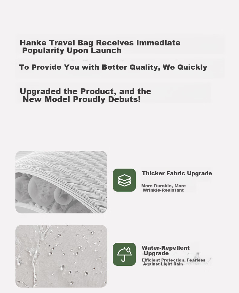 HANKE Foldable Travel Bag Women Luggage Bag Men Handbag 39L Large Capacity Expandable Carry-on Storage Dune Gray 4