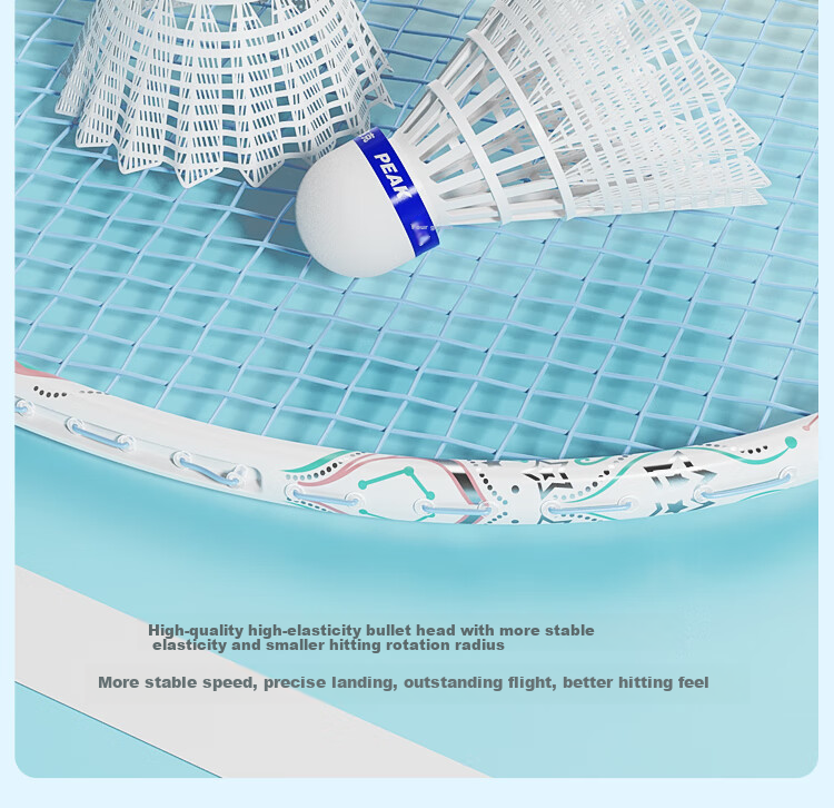 Peak Badminton Authentic Nylon Shuttlecocks High Elastic Durable Indoor Outdoor Windproof Training Competition 6-Pack Realistic Feathers 8