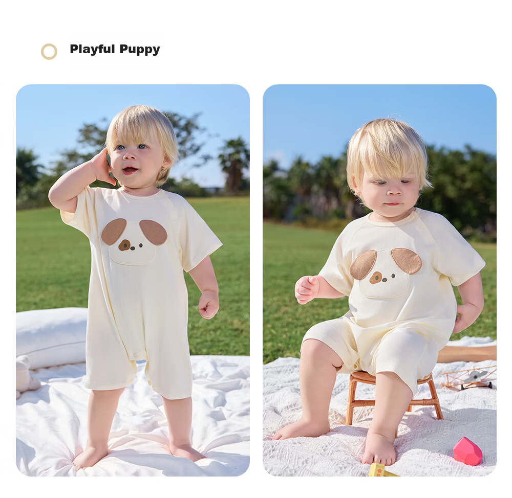 Betis Baby Clothes Summer Thin Cool Breathable Romper Newborn Short Sleeve One-piece Air Conditioning Suit Crawling Suit 32