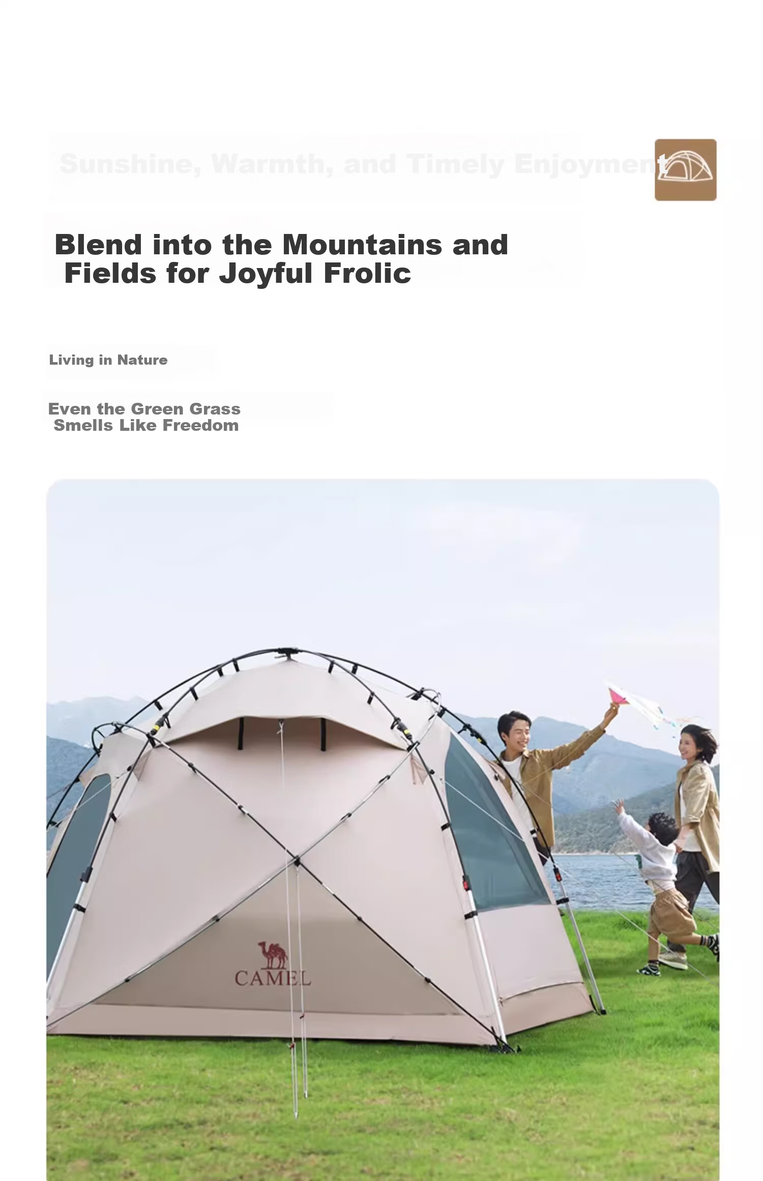 CAMEL Sky Dome Outdoor Folding Portable Camping Spherical Tent Overnight Professional Tent 173BANA106 3