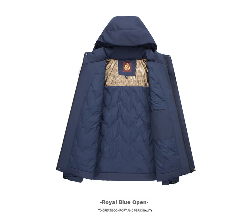SHANSHANSHANSHAN Men's Cotton Jacket Autumn Winter Windproof Warm Casual Detachable Hooded Coat Daily Commuting Dad Jacket 19