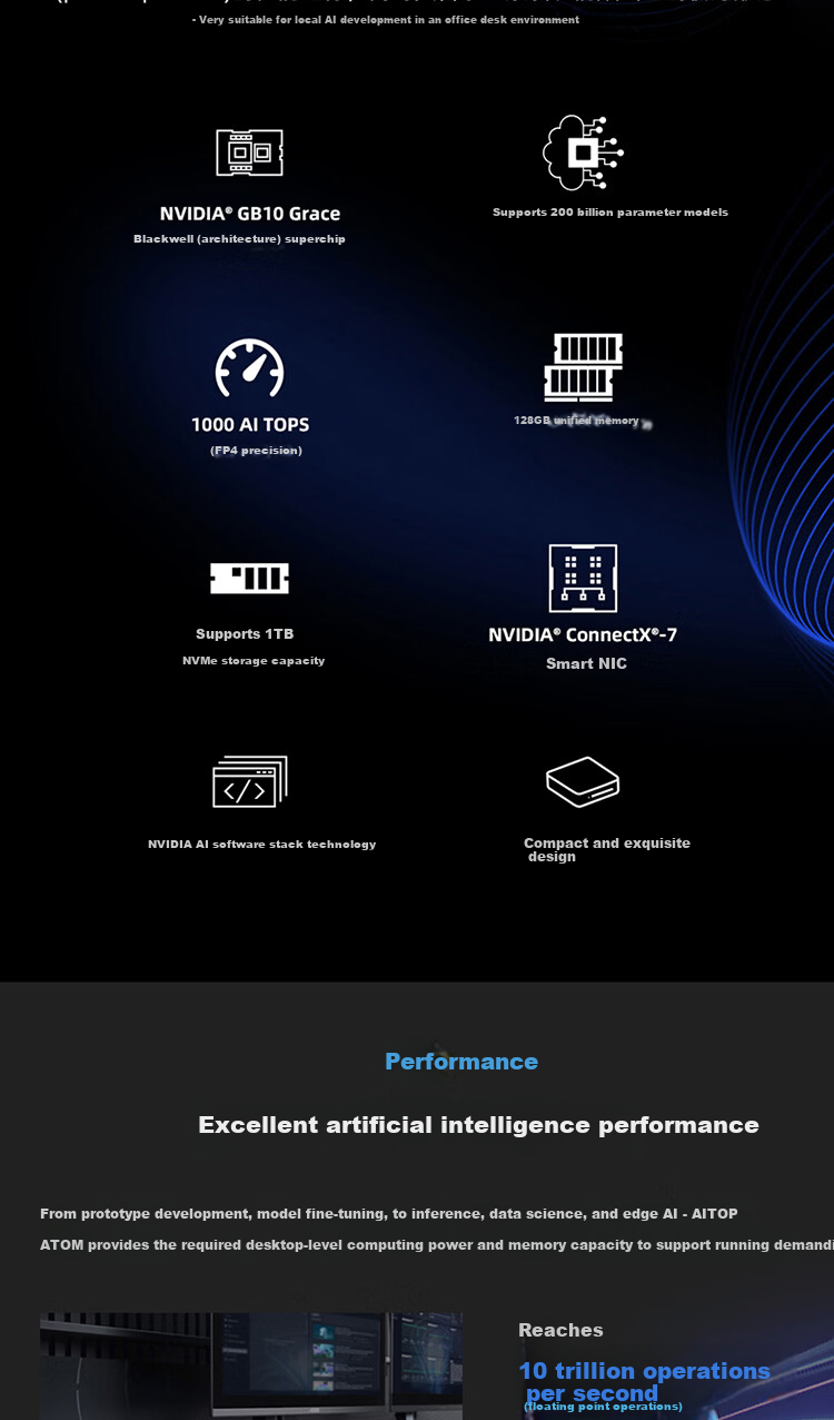 GIGABYTE AI Mini Workstation Desktop GB10 (DGX SPARK 128GB 4TB) Local Deployment Large Model OpenClaw Lobster Farming 1