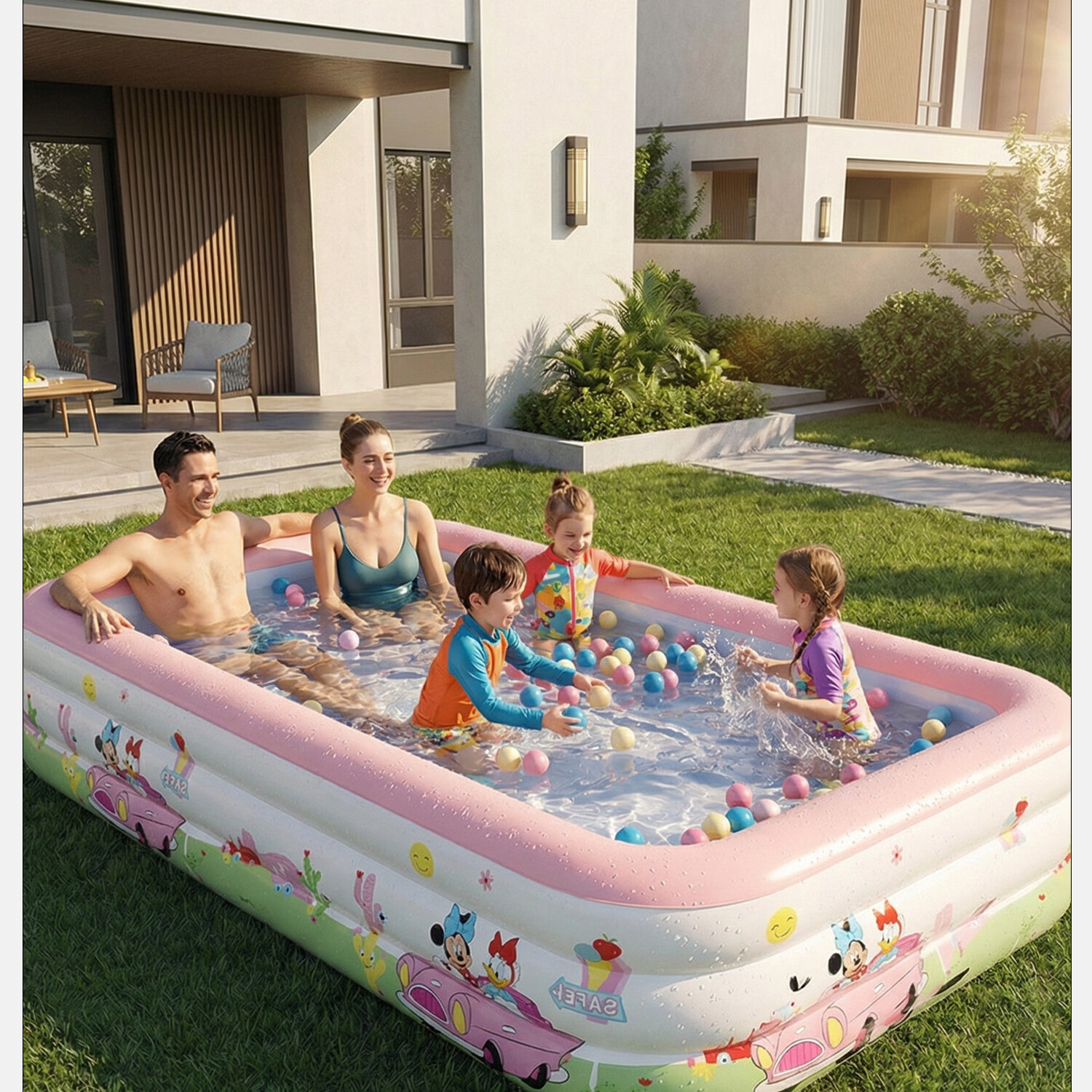 Chuandaoxiong Inflatable Children's Swimming Pool, Thickened for Adults And Kids, Baby Bath Pool, Home Outdoor Extra Large Water Pool 23