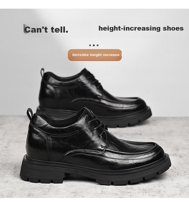Bull Family Men's British Style Business Formal Leather Shoes Soft Sole Versatile Derby Shoes Commuting Wedding Groom Shoes 14