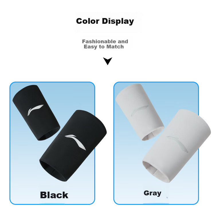 LI-NING Sports Wristband Cooling Sweat Towel Summer Lightweight Running Sweat-Absorbing Volleyball Badminton Wrist Support 17