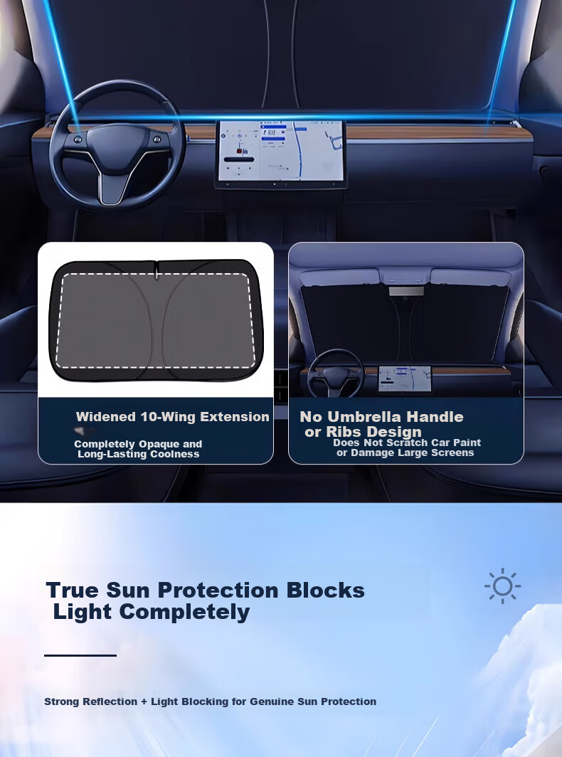 Jiabalan Car Sunshade Shield Heat Insulation Umbrella Curtain Front Windshield Window Sunshade Cover for Parking 21