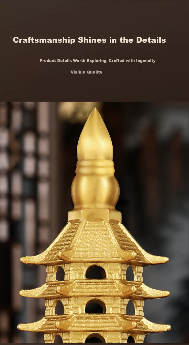 Bin Yue Wenchang Pagoda Brass 13-Layer Wenchang Tower 13 Layers Academic and Career Advancement Motivational Gift 8