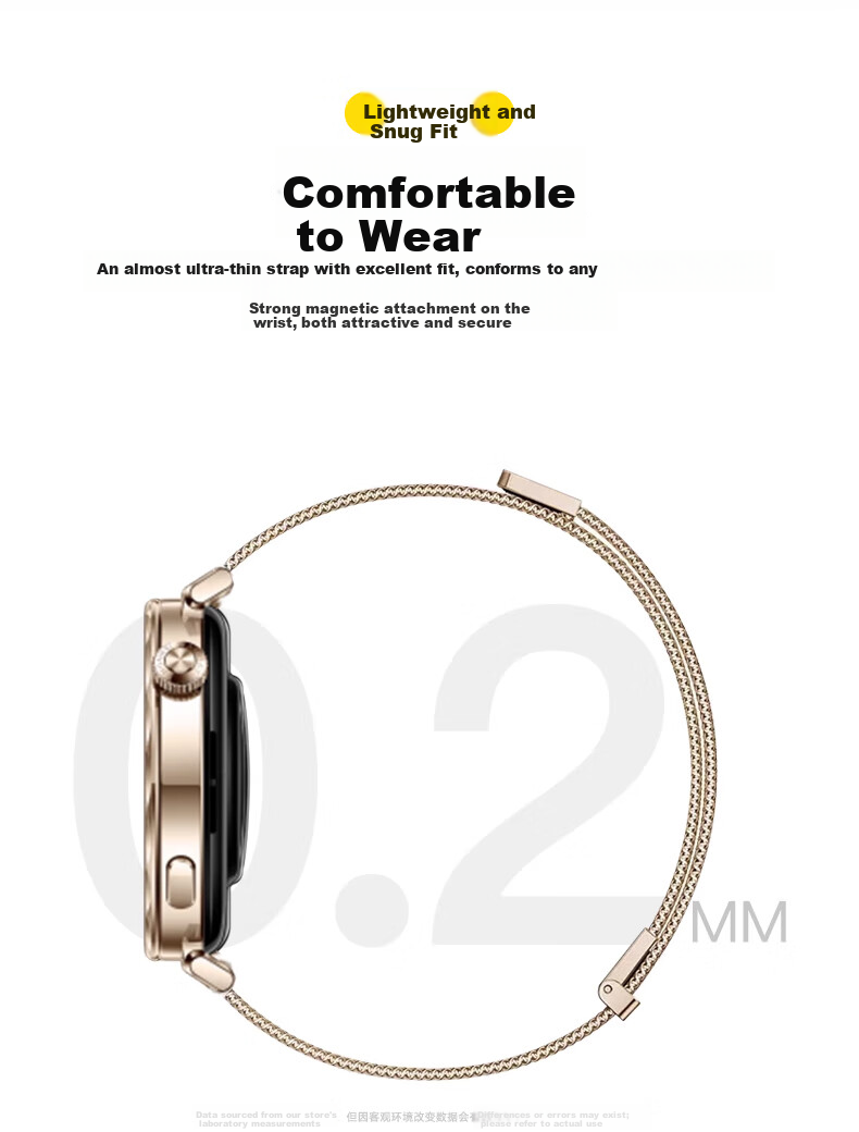 Kewo [Upgraded Dual Magnetic] Milanese Metal Strap for Huawei Watch GT6/5/4/3/2 Watch6/5/4/3/2 Pro 46mm Men's Band 6