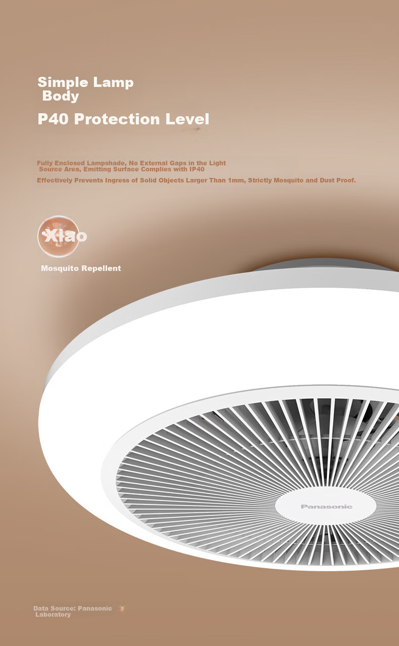 Panasonic Fan Light Full Spectrum IP40 36W Eye Protection LED Lighting for Dining Room Bedroom with Installation Included 17