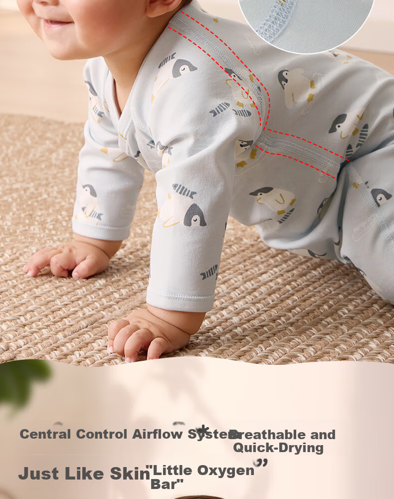 October Crystal Baby Romper Autumn Winter Unisex Infant A-Class Cotton Long Sleeve Homewear 9