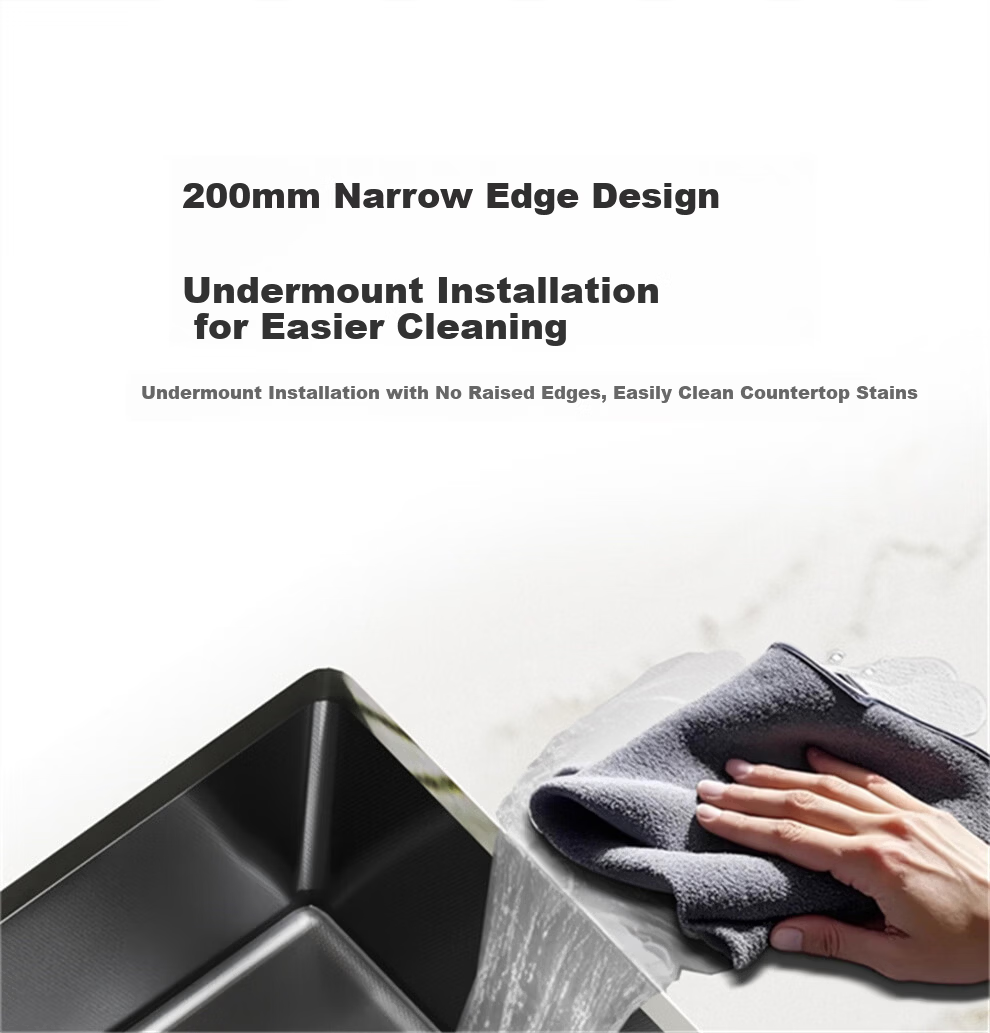 HIGOLD Kitchen Sink HM Series Large Single Bowl 304 Stainless Steel Integrated Vegetable Washing Basin 14