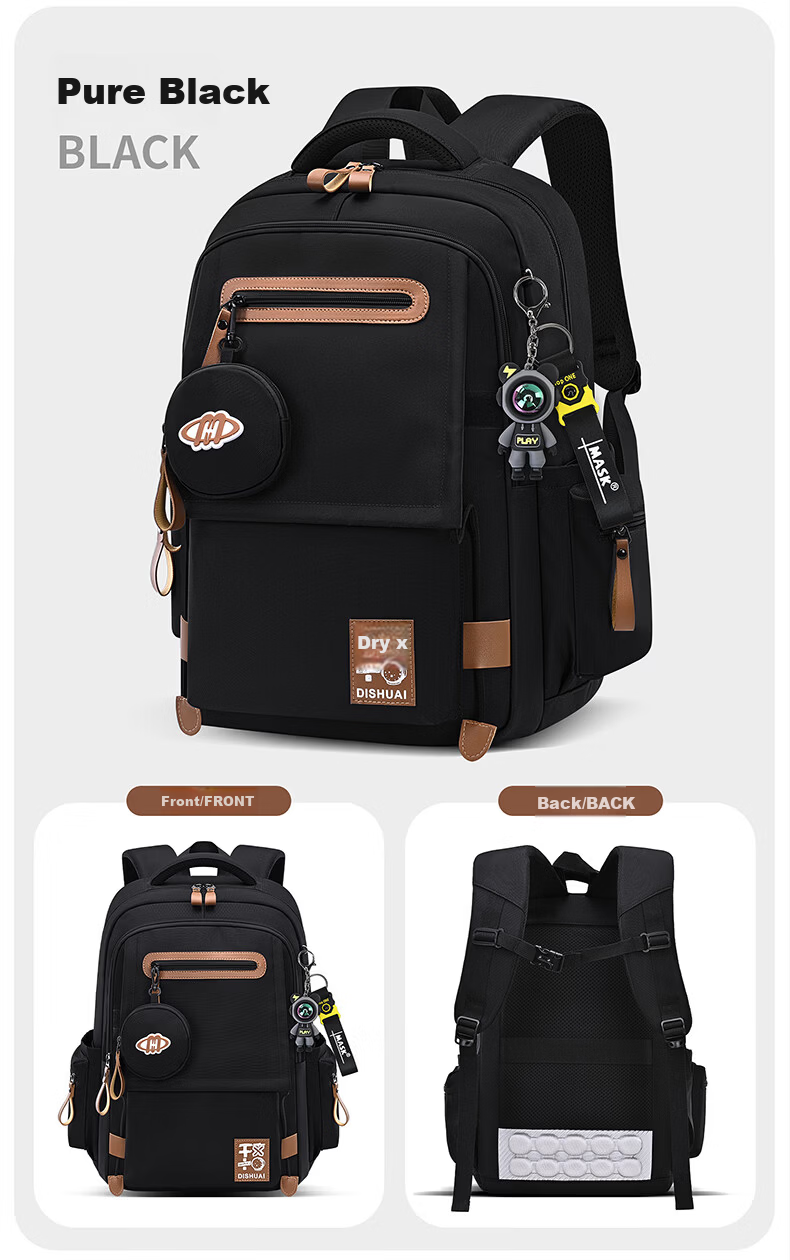 Dishuai Large Capacity Lightweight Breathable School Backpack for Junior High Boys, Middle School, High School, and College Students, Double Shoulder Bag 23
