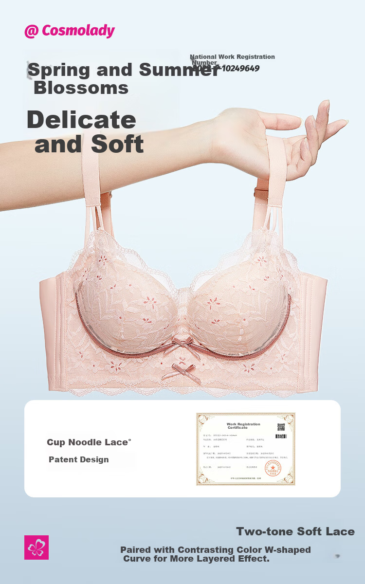 Urban Beauty Soft Steel Ring Bra Push-Up Side Breast Concealing Light Shaping Sexy Lace Underwear 2B41A5 Light Green 11
