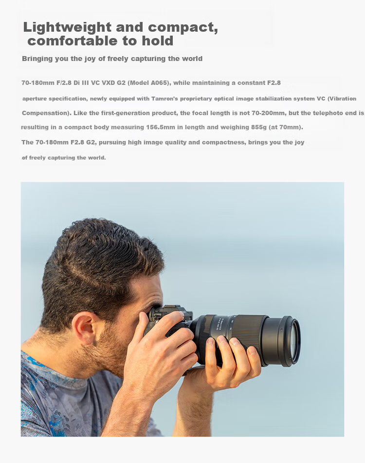 Tamron 70-180mm F/2.8 Di III VC VXD G2 II Generation Image Stabilized Large Aperture Zoom Full Frame Mirrorless Lens (Sony Full Frame E-mount) Youth Edition Kit 2