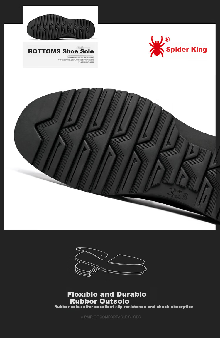 SPIDER KING Business Casual Suede Slip-On Soft Fashion Men's Loafers 2QA250146 Black Size 39 8