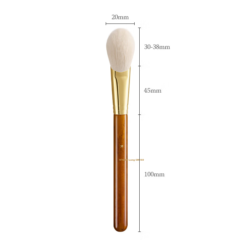 Langyan Makeup Brush Chimo CM160 Angled Tongue Shaped Blush Brush Wool Partial Setting Highlighter Loose Powder Single Pack
