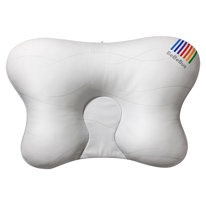 Bebebus Butterfly Baby Shaping Pillow for Round Head Sleep 0-6-12 Months Newborn Head Correction Neck Support Baby Pillow White