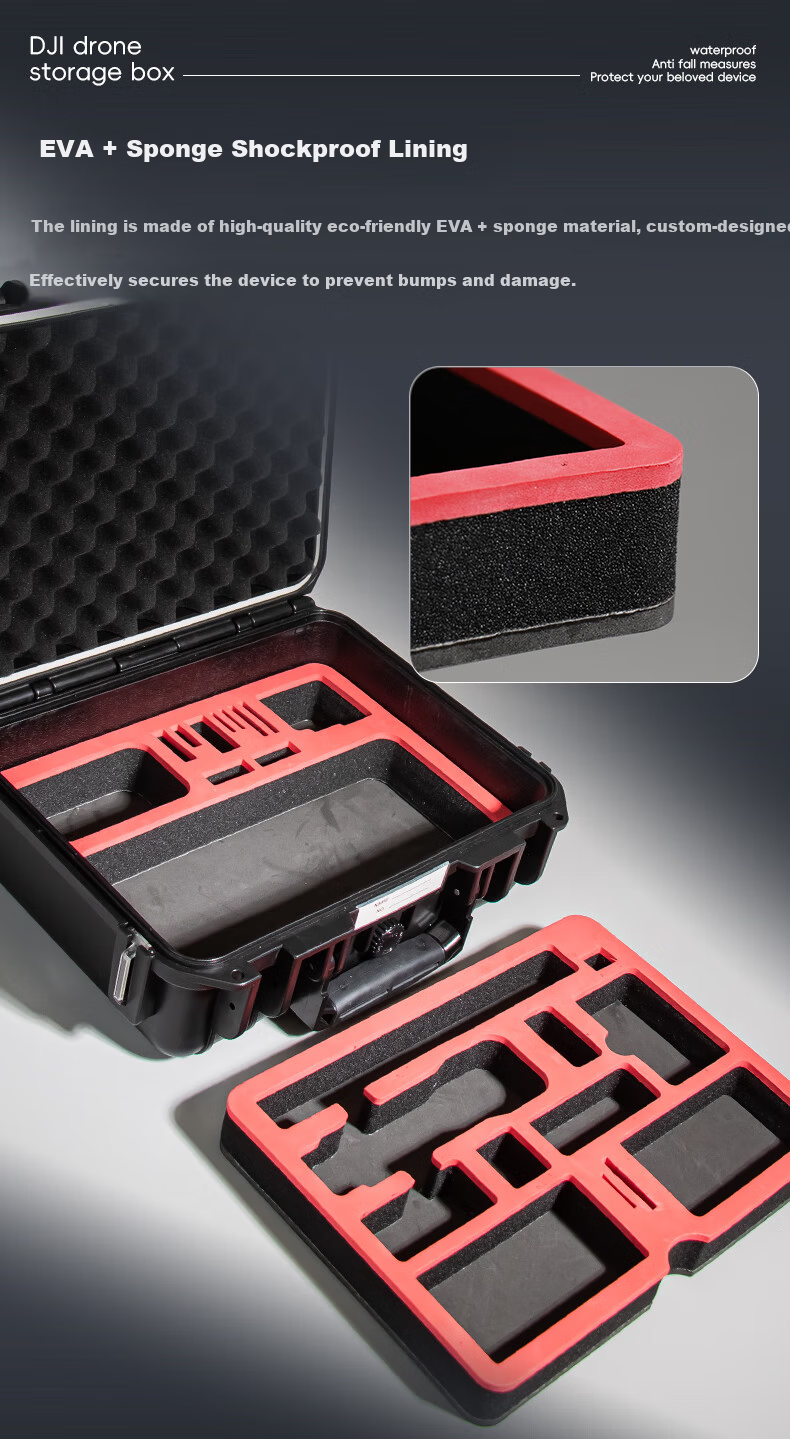 EIRMAI R102P Storage Case for DJI Pocket 3/Action 5 PRO - Waterproof Shoulder Bag, Travel Kit, Sand Color 5