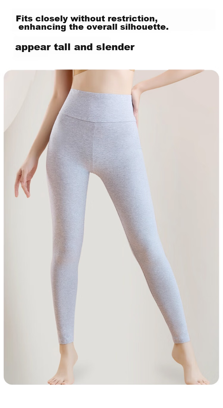 Langsha High-Waist Cloud Cotton Autumn Pants Women's Thin Inner Wear 10A Antibacterial Thermal Leggings Cotton Thread Cotton Wool Pants for Women 13