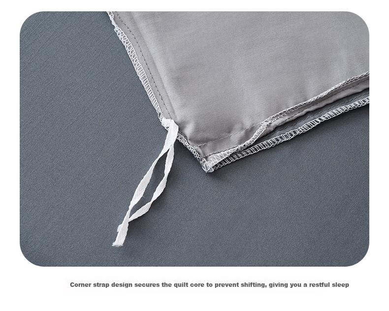 Grace A-Class Antibacterial Single Quilt Cover Skin-Friendly Student Single Duvet Cover Core Set Ink Pine Gray 200*230cm 12