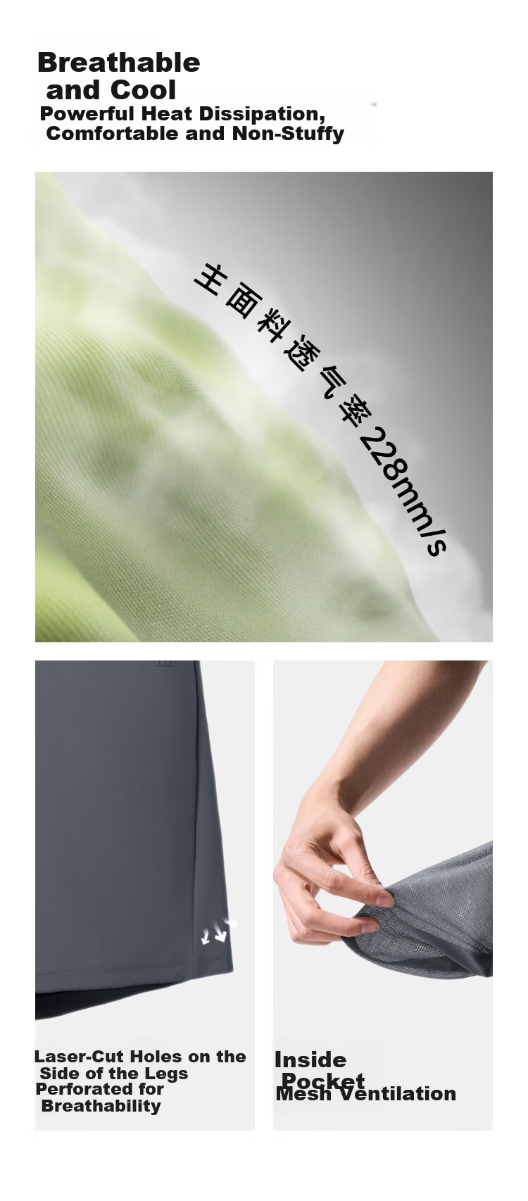 Beneunder Men's Stretch Cooling Breathable Outdoor Casual Sports Loose Fit Five-Point Shorts AL022 Wood Tea Green S 8