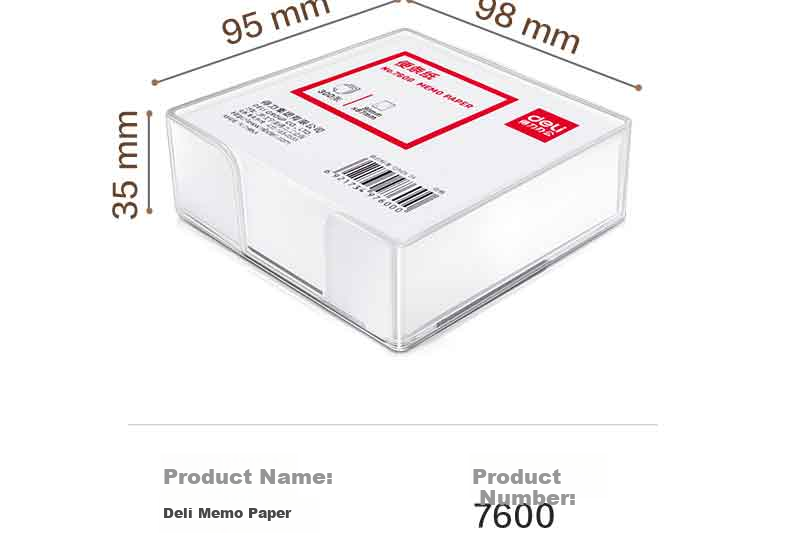 Deli 147×101mm 300-Page Memo Pad Office Supplies 7702 12