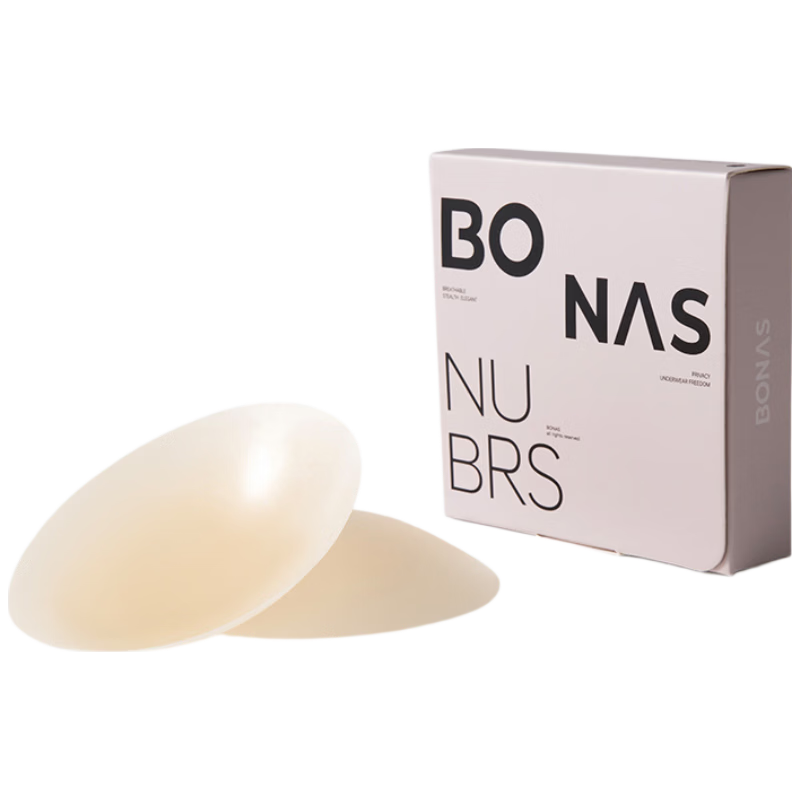 BONAS Health Adhesive Breast Pads Ultra-thin Invisible with Breathable Holes 8.7cm Anti-Exposure Silicone Bra Nipple Covers