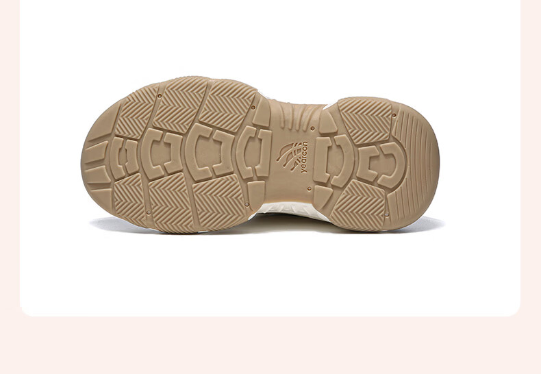 Yierkang Women's Sports Casual Shoes, Thick-Soled Height-Increasing Comfortable Versatile Dad Shoes, Student Travel Trendy Shoes, Beige/black, Size 39 18