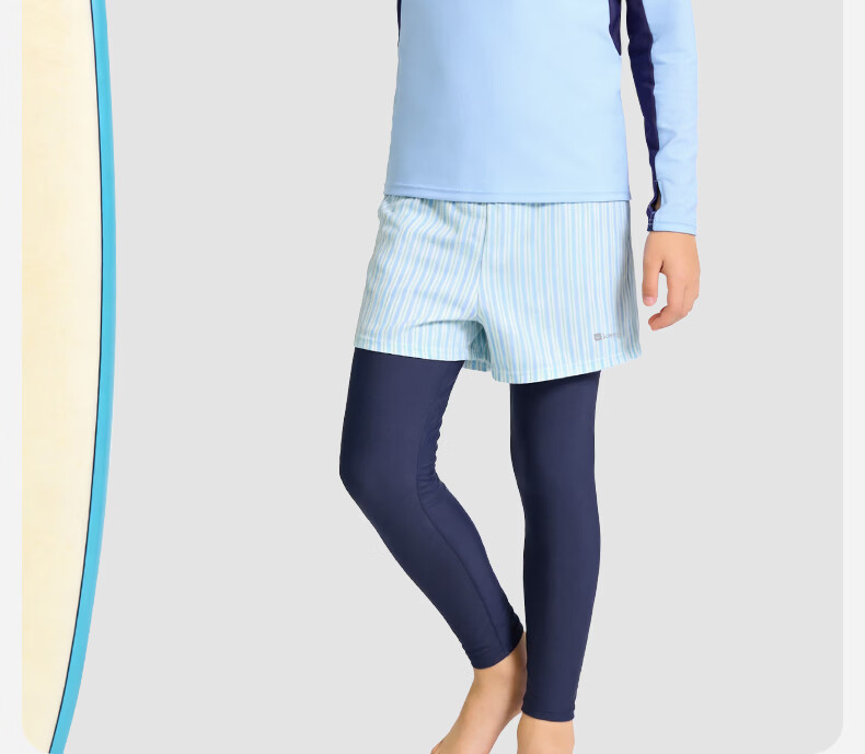 Keep Children's Swimwear, Boys' Two-Piece Long-Sleeve And Long-Pants Set, Youth Swimming Gear, Complete Set, Blue, Size 160 5