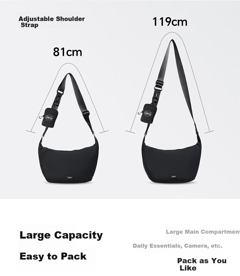 Ulanzi Half-Moon Crossbody Shoulder Camera Bag (Off-White) Portable Mirrorless Photography Backpack Casual Video Bag Digital Storage Bag for Canon Sony Nikon Cameras 5