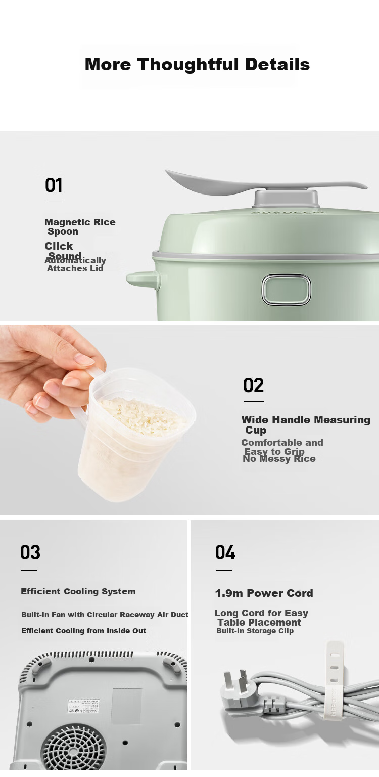 Buydeem Rice Cooker, Home Use Detachable Multi-Functional Large Capacity Cooking Pot, IH Heating Non-Stick Inner Pot, 2-5 People [Xiao Ge Huang] Rice Cooker + Barbecue Pot + Hot Pot, 3L 12