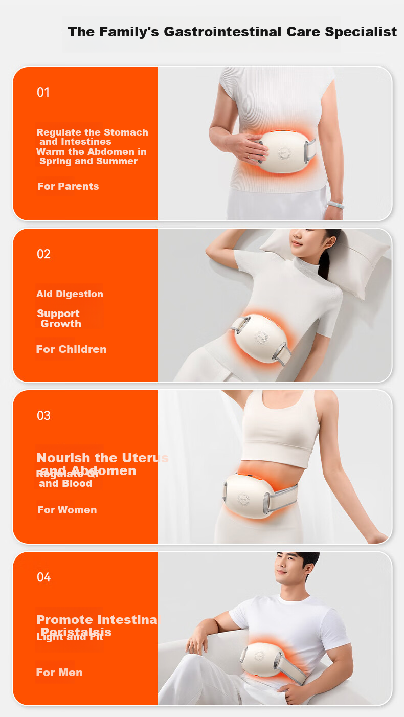 Kepufei Abdominal Massage Device Heated Belly Massager Constipation Relief Automatic Intestinal Peristalsis Promoter Warm Uterus Waist Belt Gift for Mom Girlfriend Mother's Day 7