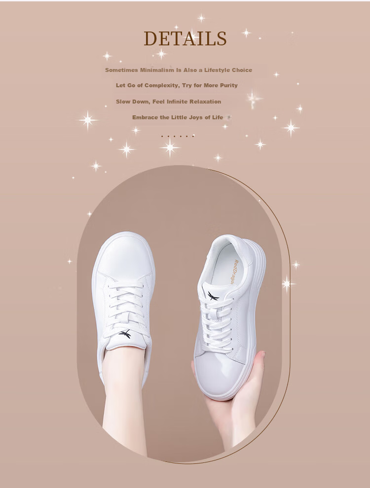 Red Dragonfly Women's White Sneakers Low-top Casual Shoes Soft Sole EXB350701 White Size 38 2