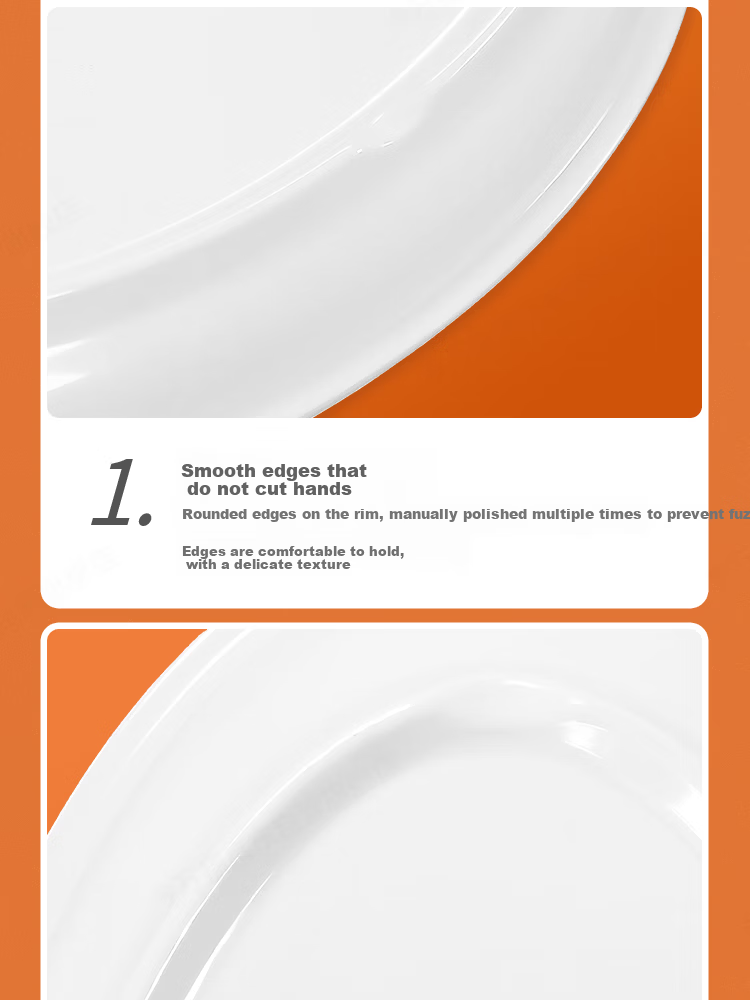 Jinwanfu Melamine Fish Plate Oval Commercial Imitation Porcelain Serving Dish 35.3cm*20.3cm*3.1cm 5