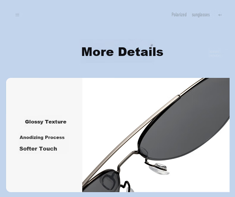 CAXMAN Pilot Sunglasses Men Polarized Nylon Fishing Driving Glasses Anti-Glare Frog Mirror GU1 10