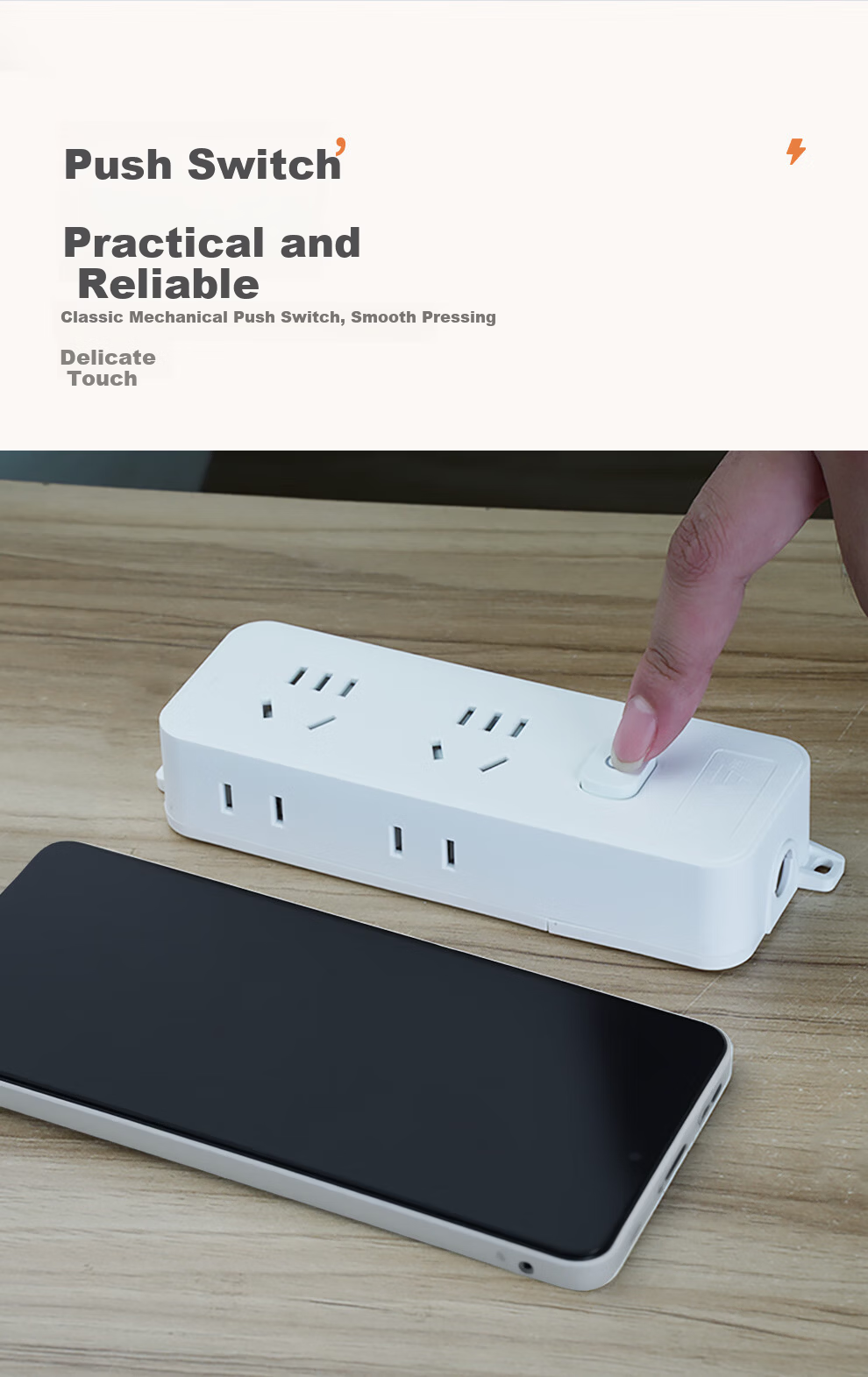 Cici New National Standard Socket/Power Strip/Extension Board/Power Board/White Wireless Side Plug CC-B131 [No Cable, Requires Self-Wiring] 7