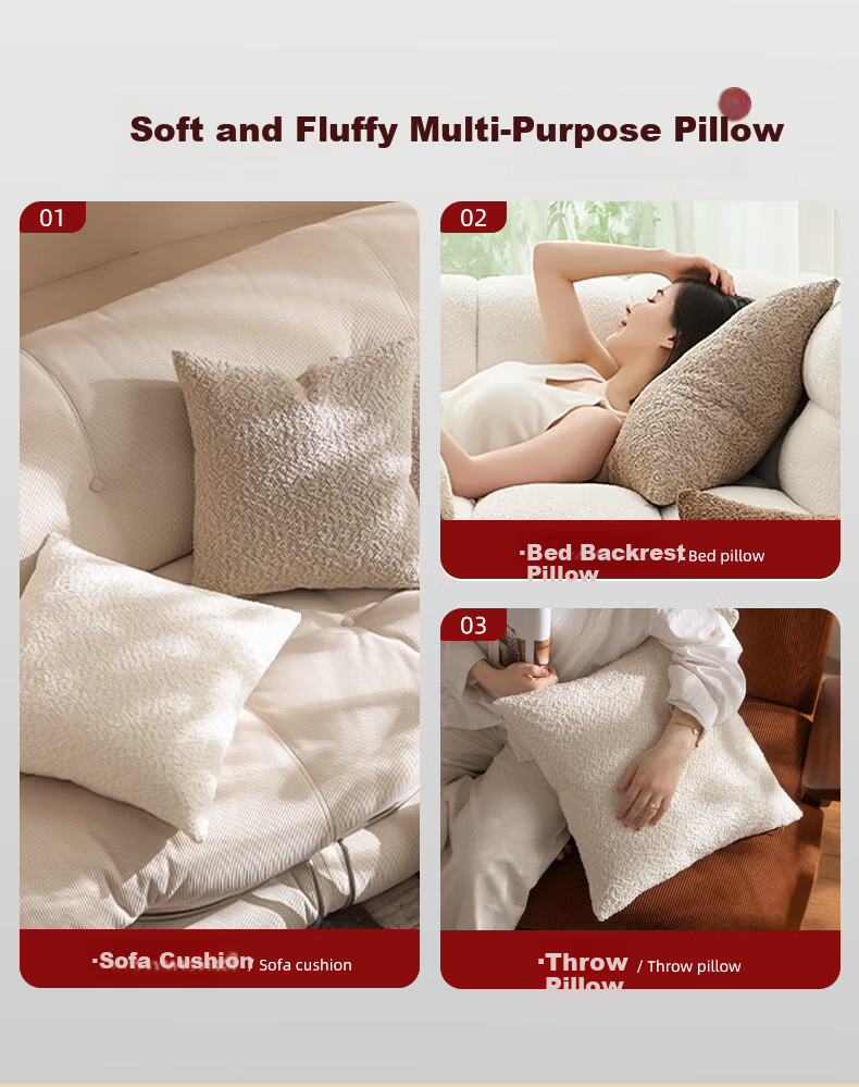 MUJI Workshop Fabric Pillow Cushion Sofa Living Room Sleeping Pillow Office Backrest Cushion Bed Pillow 9