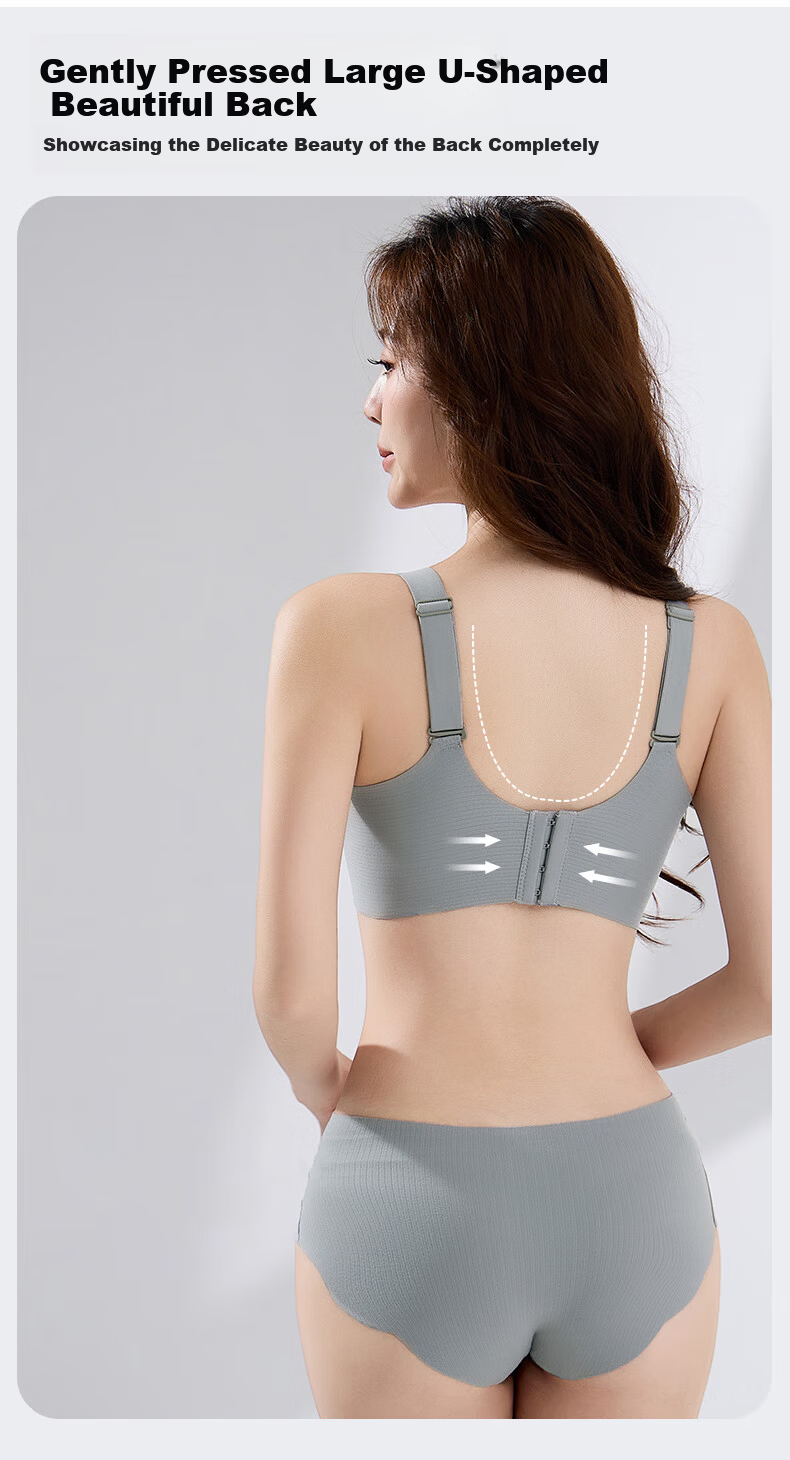 GRACEWELL Women's Small Bust Push-Up Anti-Sagging Bra with Side Support 2025 New Wide Strap Bra 10