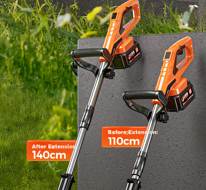 Quiet Bear Electric Lawn Mower Rechargeable Lithium Battery Fully Automatic High Power Garden Lawn Grass Trimmer 20