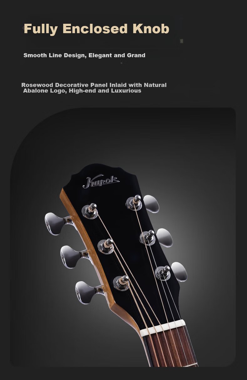 Kapok Folk Acoustic Guitar 36-inch G2 1/2 Beginner Entry-Level Graded Wooden Guitar for Men and Women Advanced Instrument 7