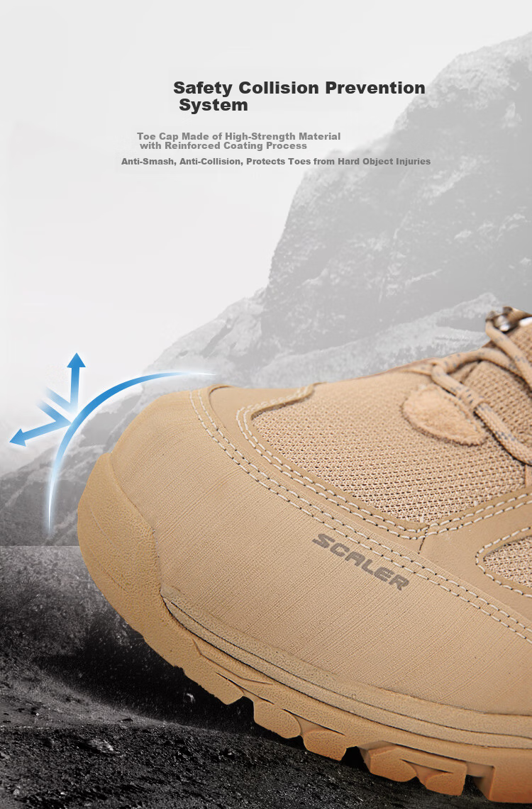 SCALER [King's Road] Professional Outdoor Hiking Boots for Men, Waterproof Non-Slip High-Top Anti-Foot Twisting Desert Boots Hiking Shoes for Wome 14