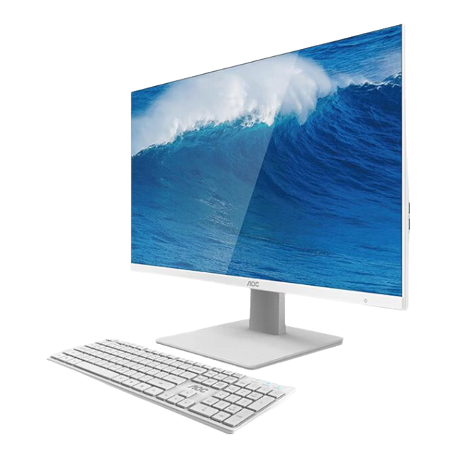 AOC Subsidies Master 926, 27-Inch High-Definition All-In Computer for Study And Office Use (AMD Ryzen R7 6850H, 16GB RAM, 512GB SSD, Keyboard And Mouse Included), White