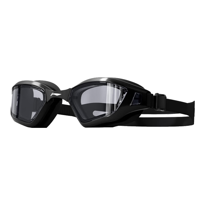 Li-Ning Swimming Goggles, Waterproof And Anti-Fog, High-Definition Swim Glasses for Men And Women, Professional Training Swimming Goggles, 2102 Black