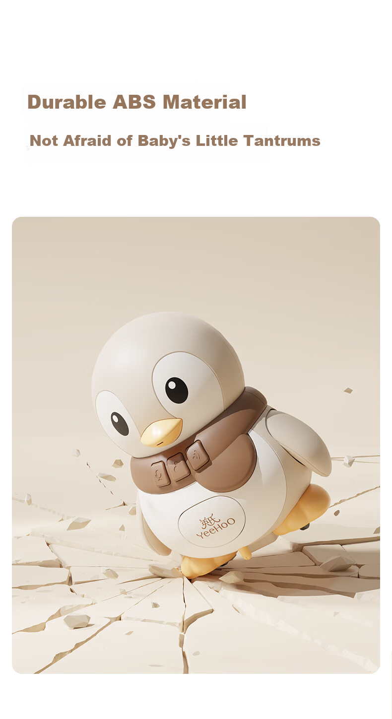 YEEHOO Swinging Penguin Baby Crawling Toy Early Education Head Lifting Guide Educational Gift for Boys and Girls Toddler Birthday Gift Educational Toy 8