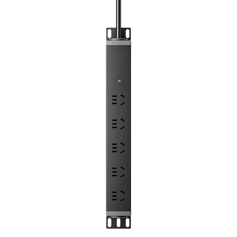 PHILIPS PDU Cabinet Overload Protection Button, Power Overload Protection Desktop Gaming Socket/power Strip/power Bar/power Board/power Cord, 5-Outlet Master Switch, 1.8 Meters