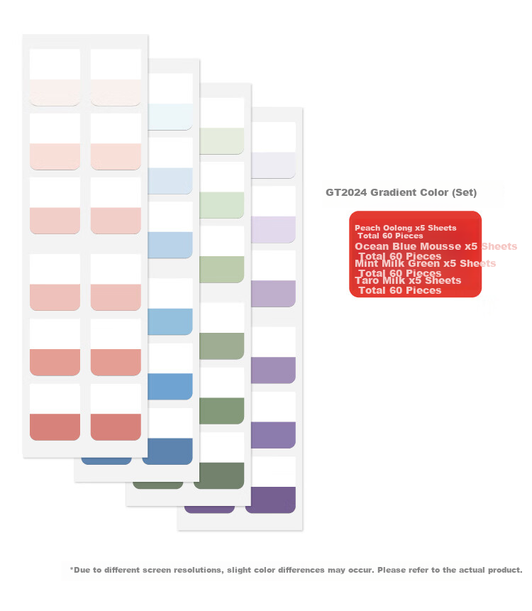 JONEVEE Morandi Index Sticky Notes 6 Colors Medium Size 120pcs Transparent Writable Labels for Home Organization and Note Taking (Minimum Order 2 Packs) 12