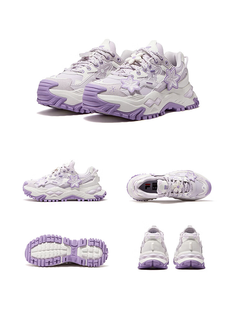 FILAFUSION Fila Trendy Hard Candy Garden Bloom Dad Shoes 26 Summer New Thick Sole Height Increasing Casual Shoes 40