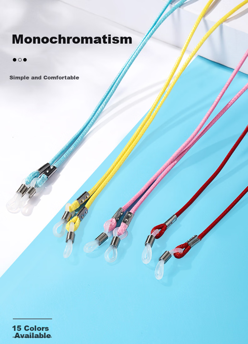 Eyeglass Chain Anti-Lost Neck Strap for Children and Adults Wax Rope Glasses Holder 1