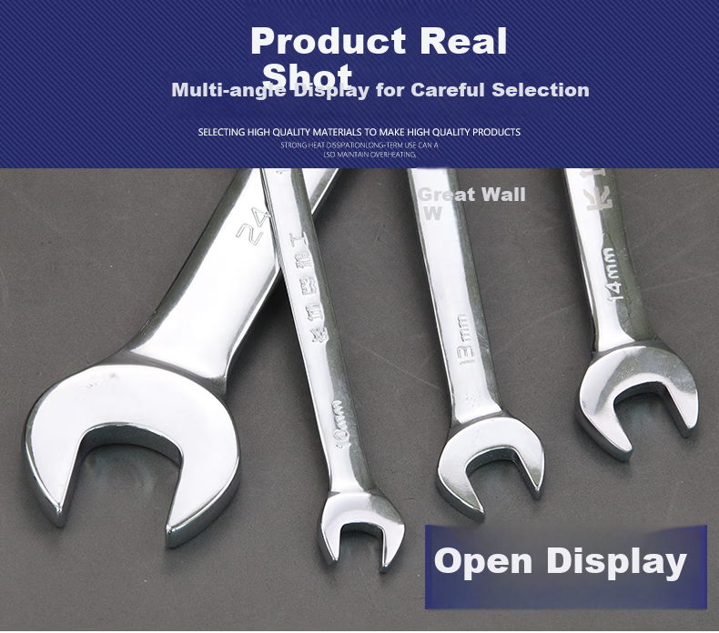 Great Wall Ratchet Dual-Use Wrench Industrial Open-End and Box-End Quick Ratchet Wrench Auto Repair Tool Set 16mm 317616 5