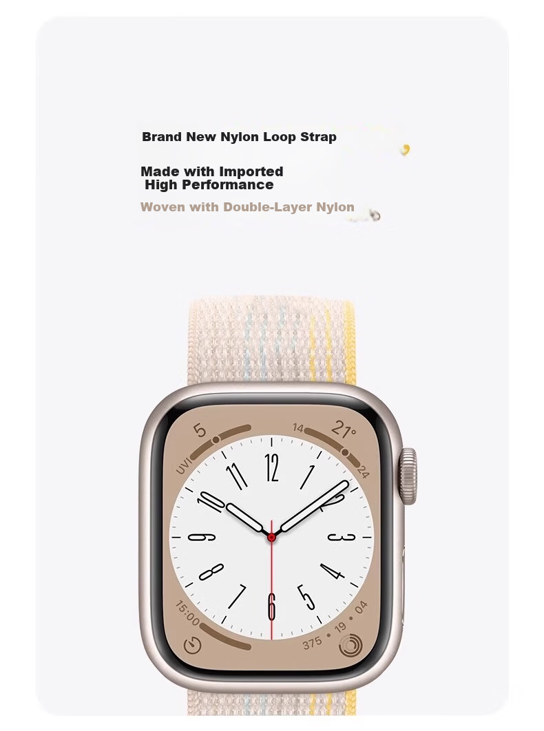 Belt Brother Nylon Loop Sport Band for Apple Watch S10/9/8/7/11/SE/Ultra2/1/3 Braided Nylon iWatch Strap Plum Color 4
